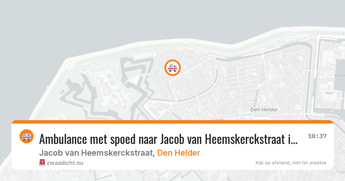 Ambulance met spoed naar Jacob van Heemskerckstraat in Den Helder — 27 jan 2026