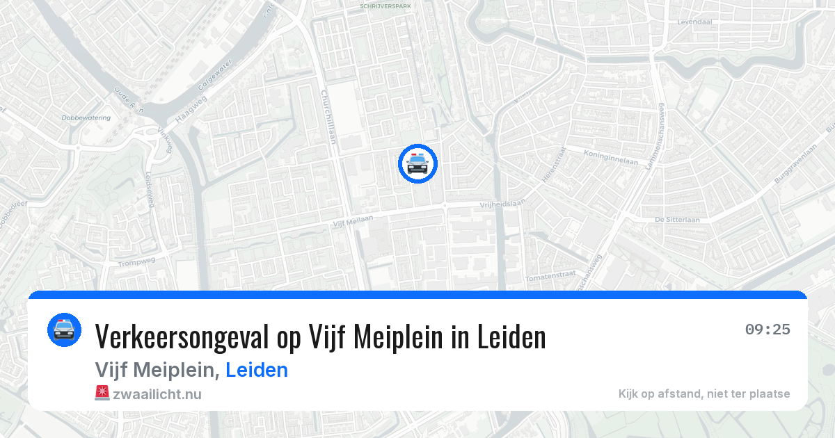 Verkeersongeval op Vijf Meiplein in Leiden — 7 mei 2026