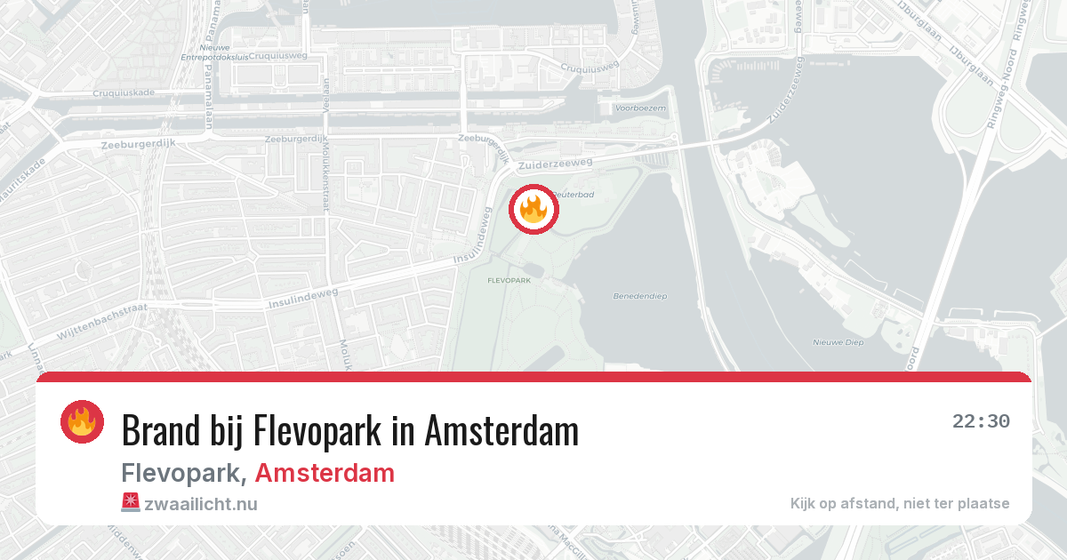 Brand bij Flevopark in Amsterdam — 11 jul 2026