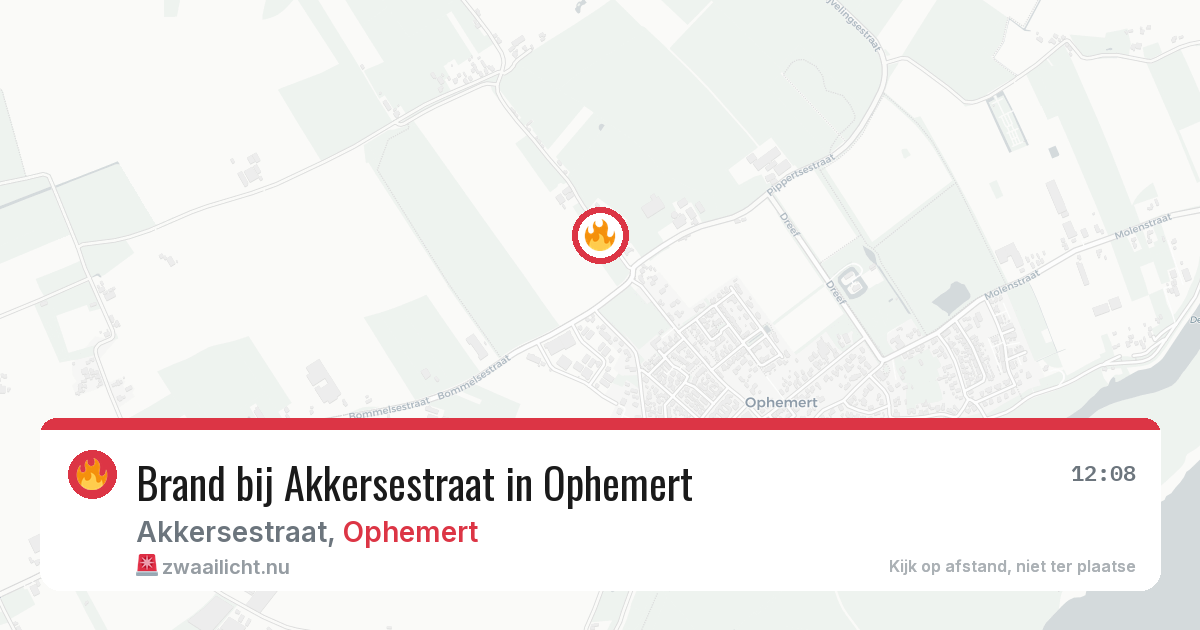 Brand bij Akkersestraat in Ophemert — 11 jul 2026