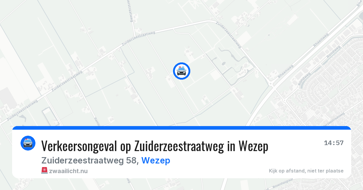 Verkeersongeval op Zuiderzeestraatweg in Wezep — 7 jul 2026