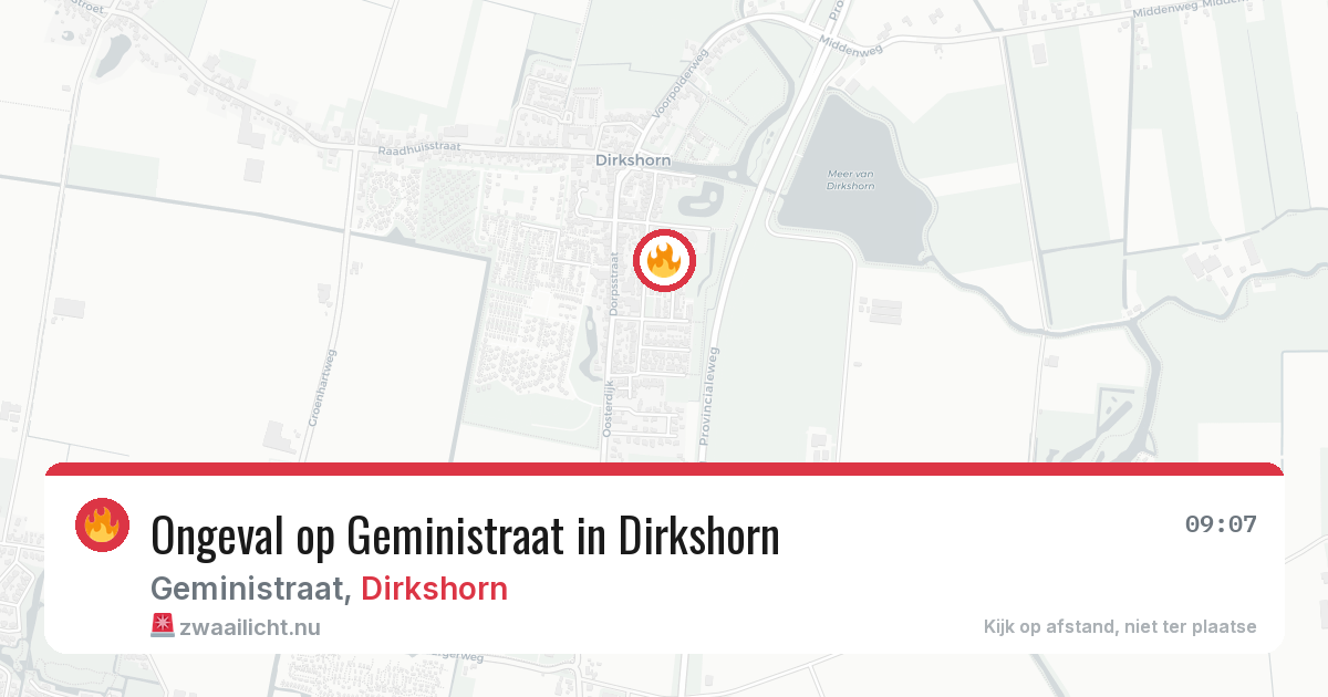 Ongeval op Geministraat in Dirkshorn — 23 jul 2026