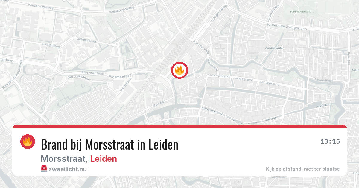 Brand bij Morsstraat in Leiden — 18 mei 2026