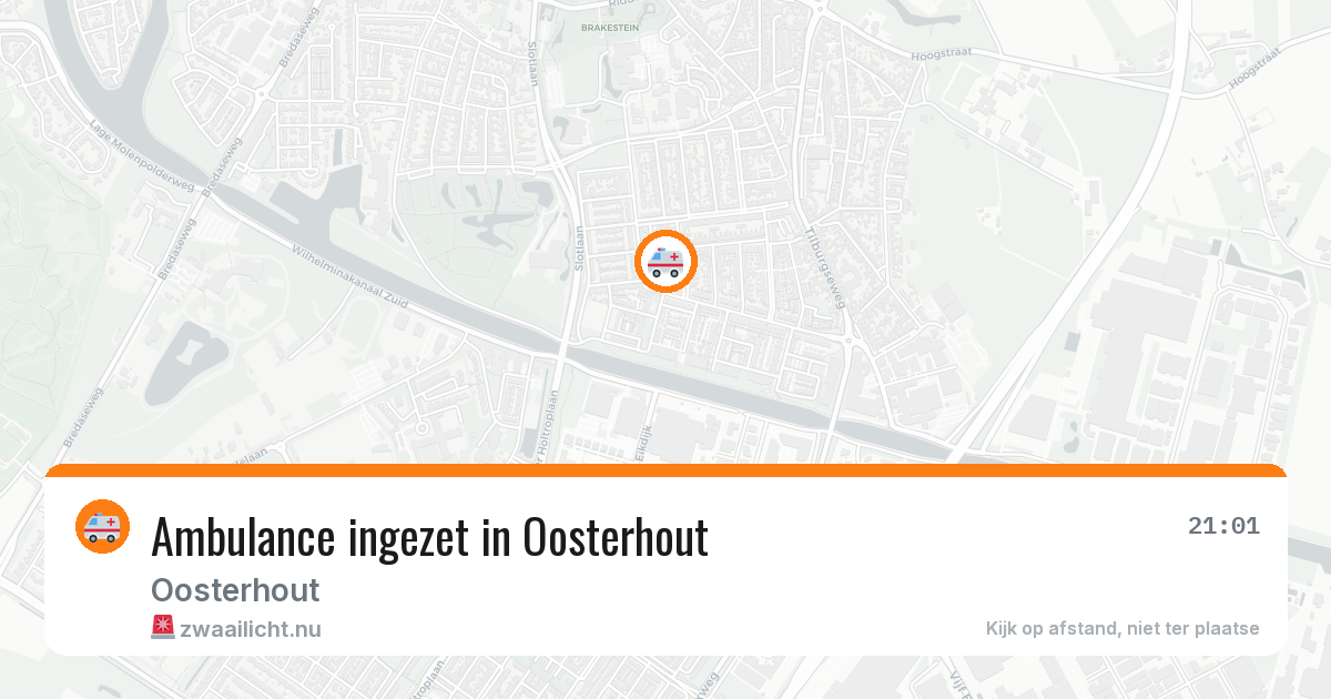 Ambulance ingezet in Oosterhout — 11 jul 2026