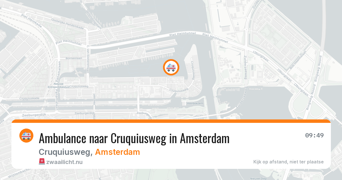 Ambulance naar Cruquiusweg in Amsterdam — 12 mei 2026