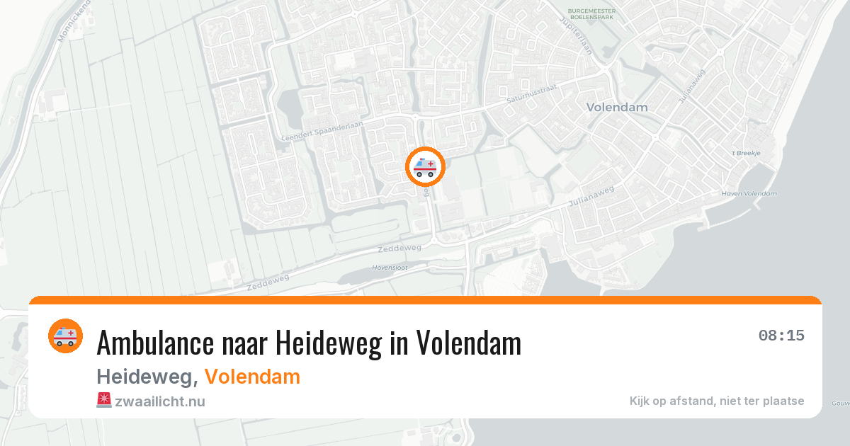 Ambulance naar Heideweg in Volendam — 17 jul 2026