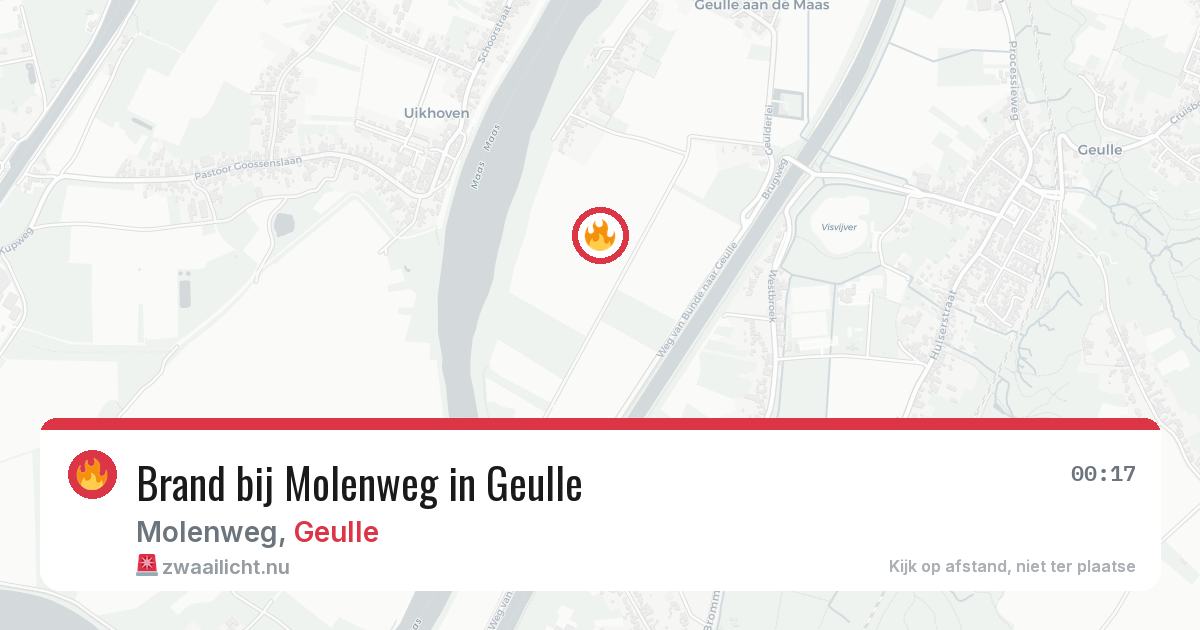 Brand bij Molenweg in Geulle — 17 jul 2026
