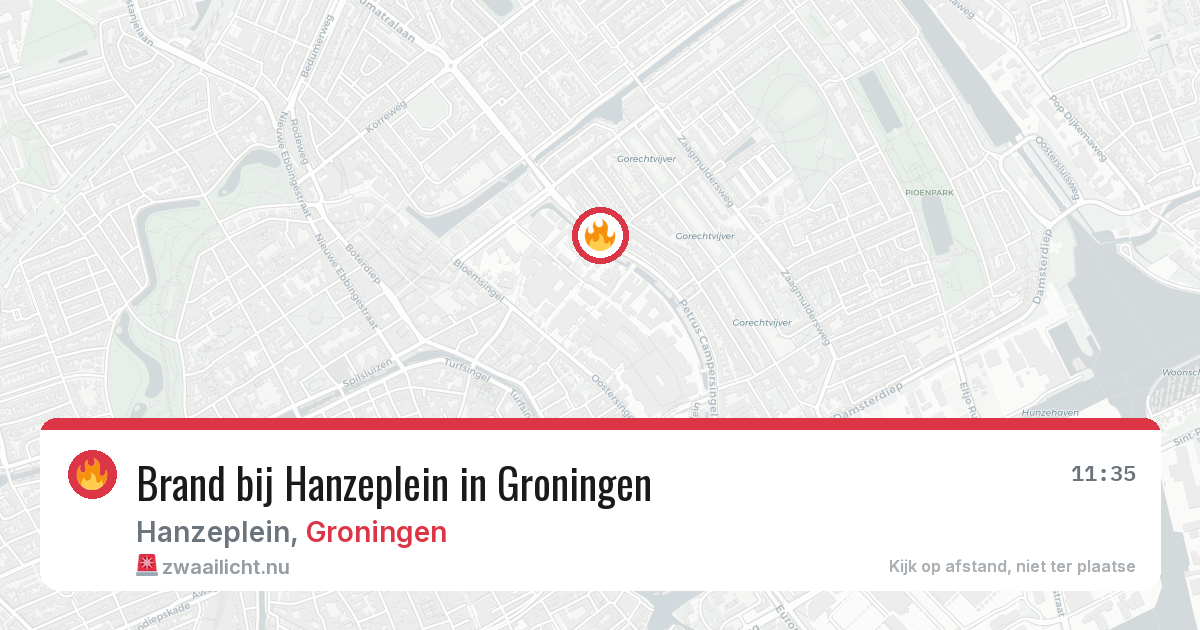 Brand bij Hanzeplein in Groningen — 29 apr 2026
