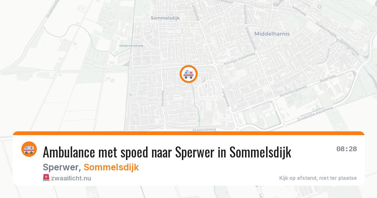 Ambulance met spoed naar Sperwer in Sommelsdijk — 14 jul 2026