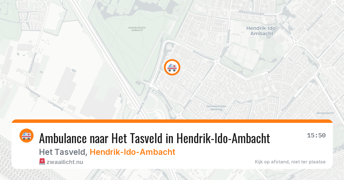 Ambulance naar Het Tasveld in Hendrik-Ido-Ambacht — 29 mei 2026