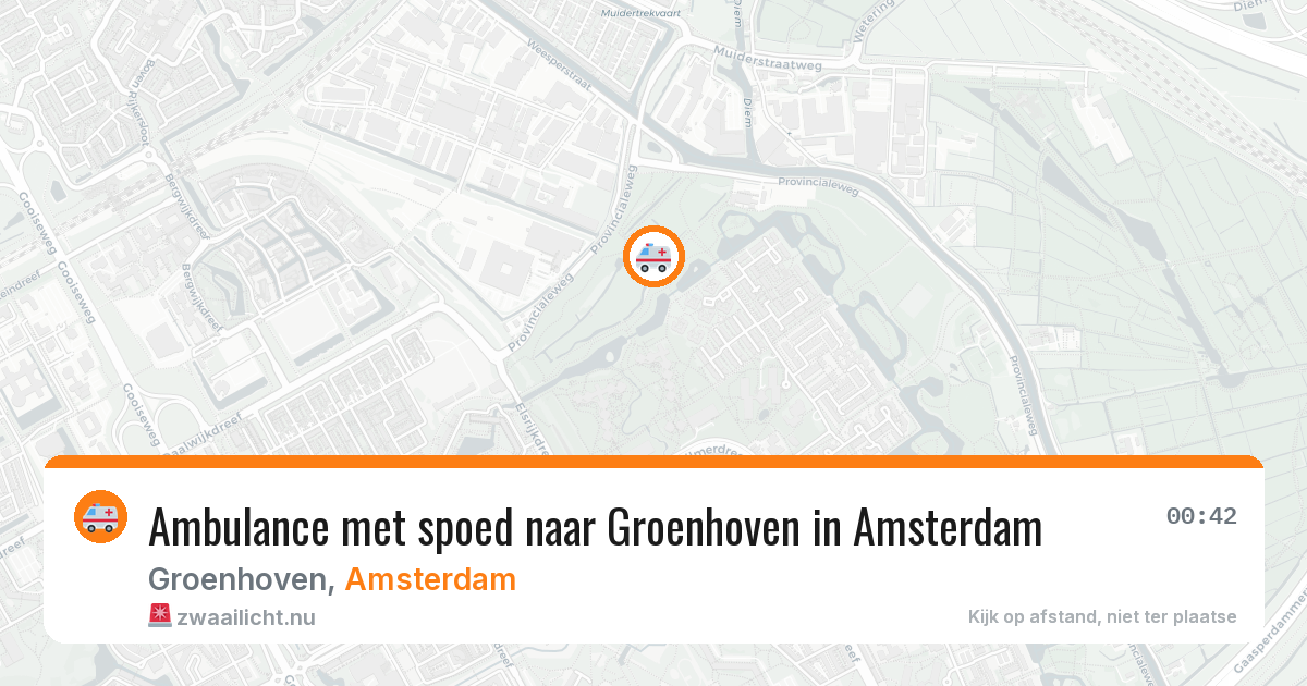 Ambulance met spoed naar Groenhoven in Amsterdam — 19 mei 2026