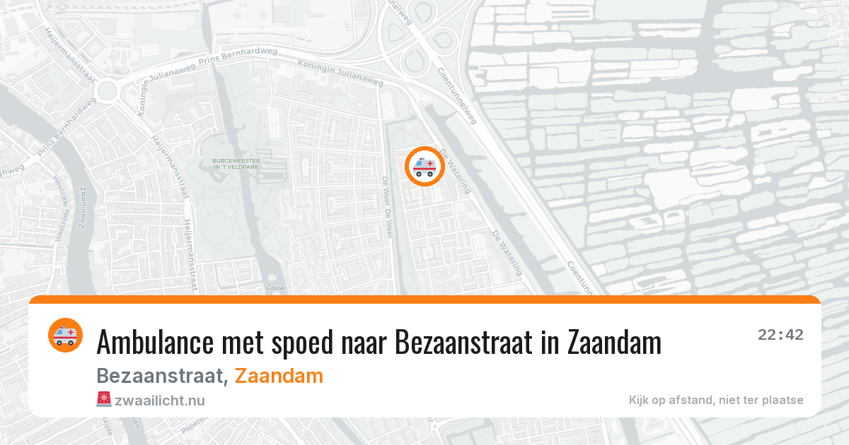 Ambulance met spoed naar Bezaanstraat in Zaandam — 17 jul 2026