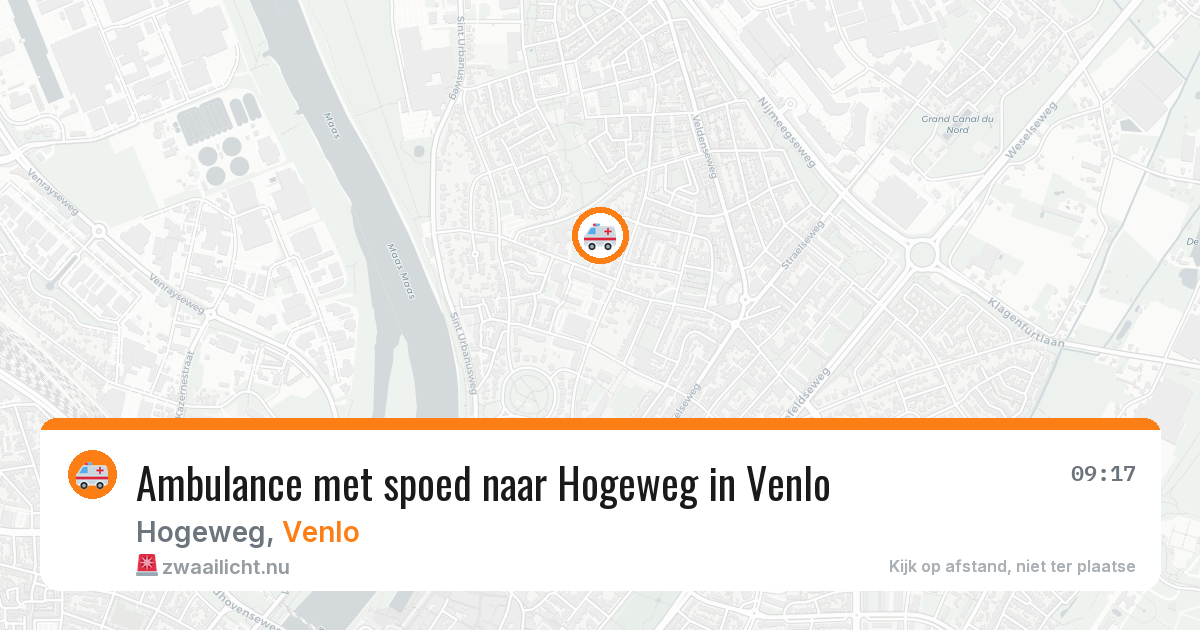 Ambulance met spoed naar Hogeweg in Venlo — 10 jul 2026
