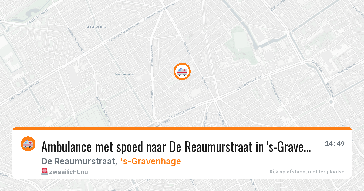 Ambulance met spoed naar De Reaumurstraat in 's-Gravenhage — 17 mei 2026