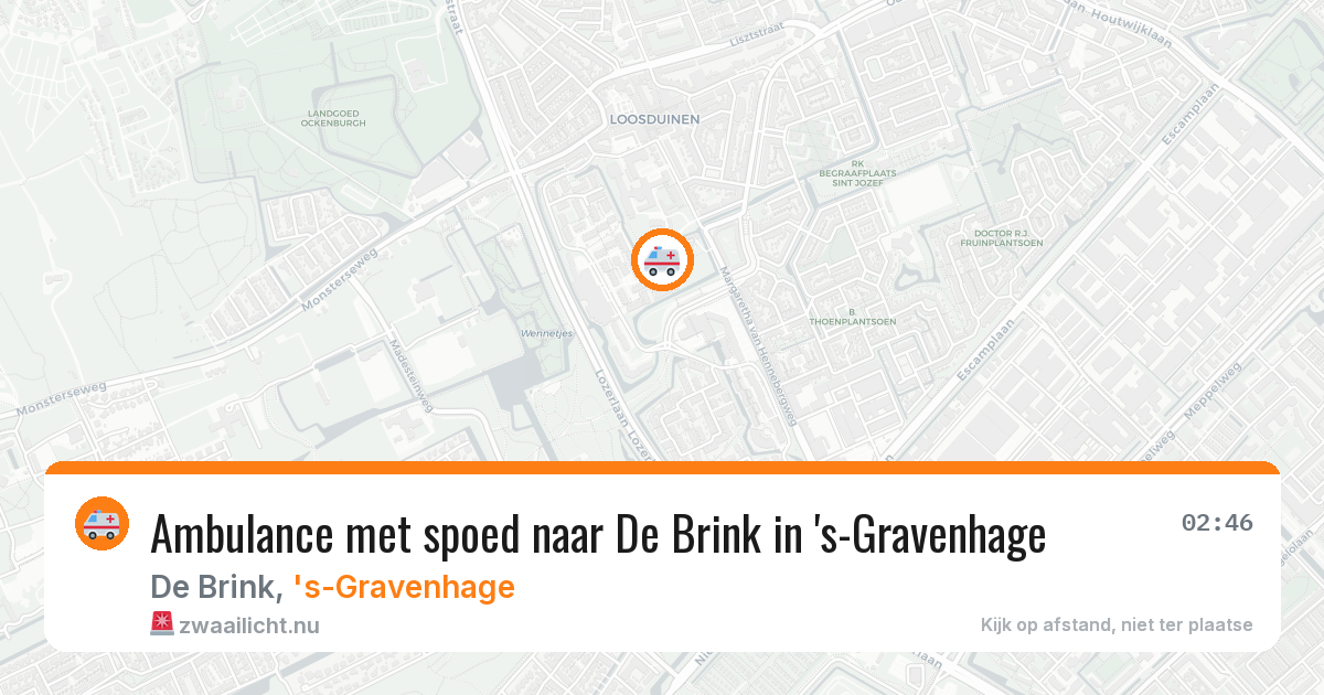 Ambulance met spoed naar De Brink in 's-Gravenhage — 12 mei 2026