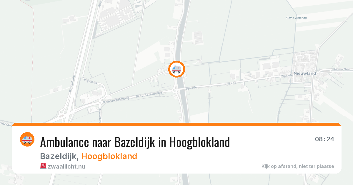 Ambulance naar Bazeldijk in Hoogblokland — 4 apr 2026