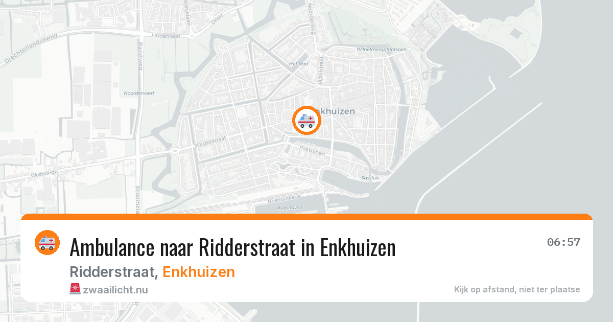 Ambulance naar Ridderstraat in Enkhuizen — 13 mei 2026