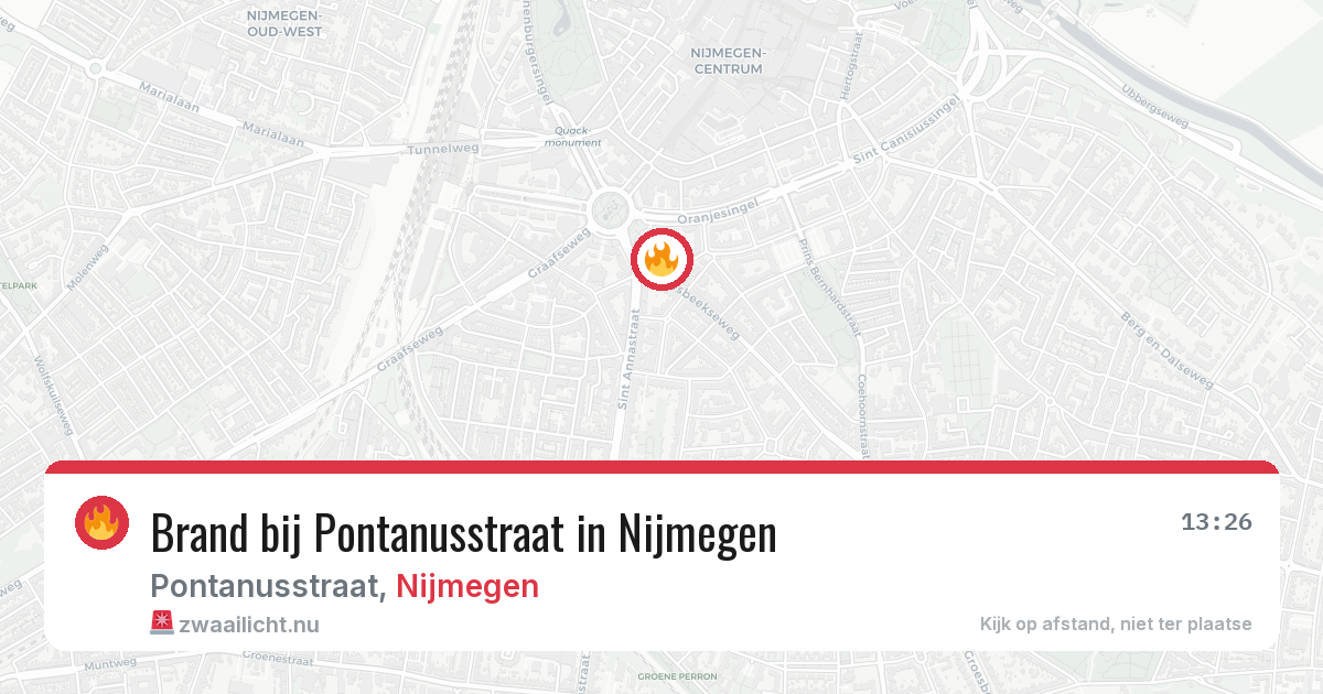 Brand bij Pontanusstraat in Nijmegen — 19 jul 2026