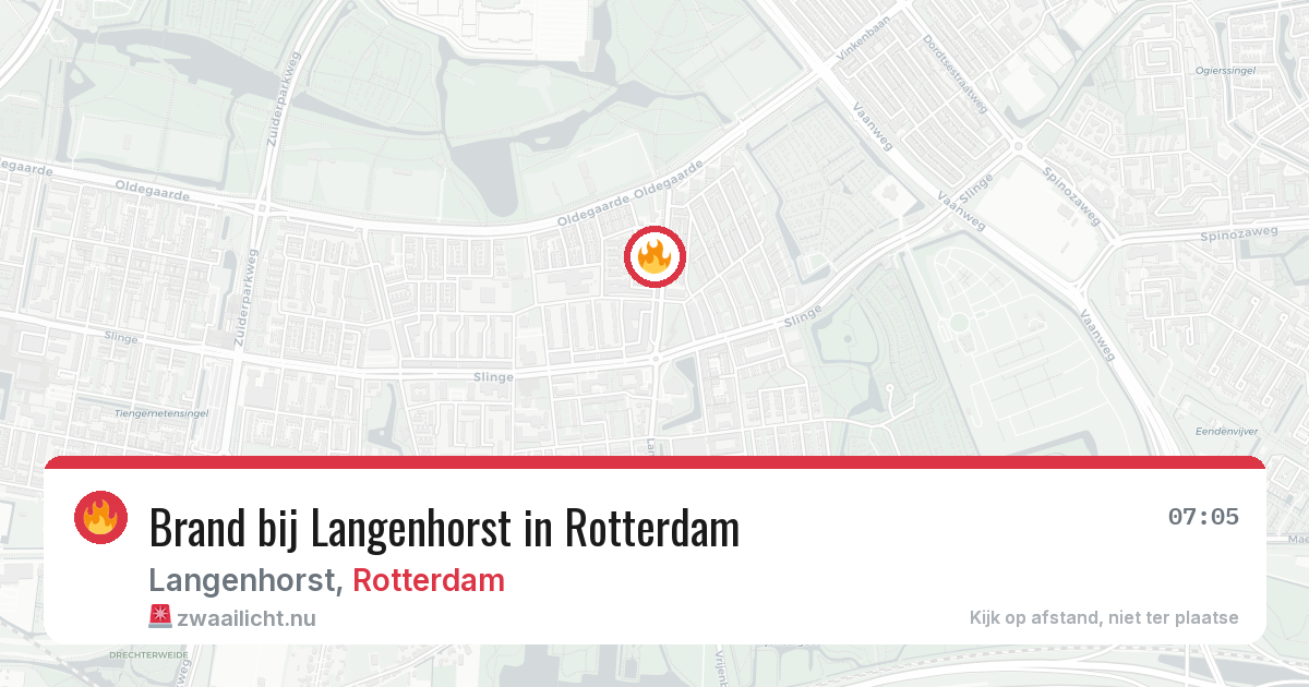 Brand bij Langenhorst in Rotterdam — 12 apr 2026