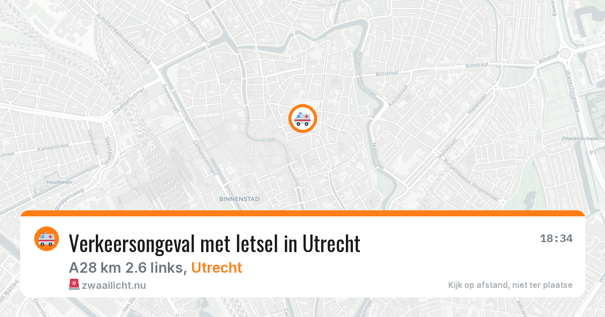 Verkeersongeval met letsel in Utrecht — 17 jan 2026