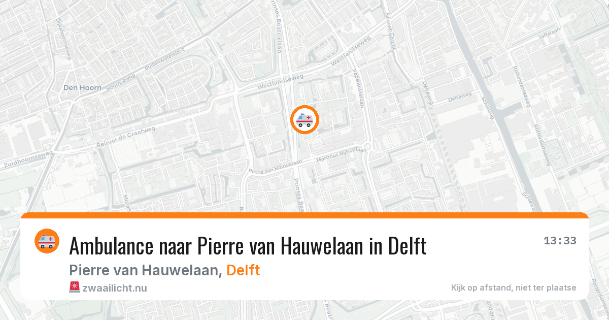 Ambulance naar Pierre van Hauwelaan in Delft — 26 mei 2026