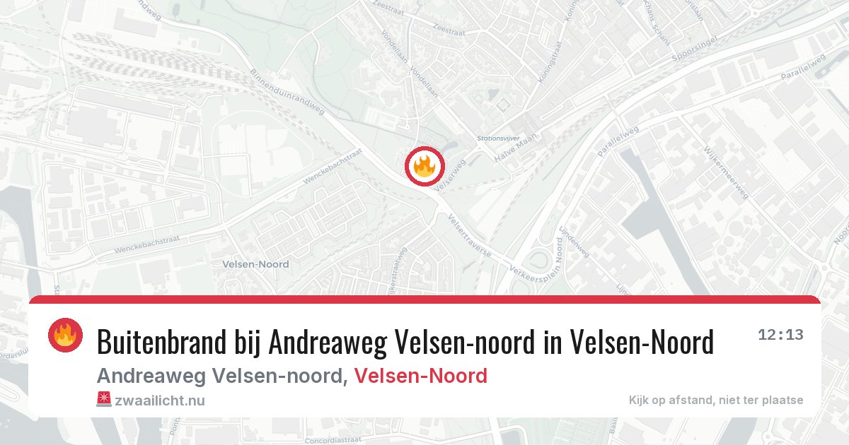 Buitenbrand bij Andreaweg Velsen-noord in Velsen-Noord — 24 mei 2026