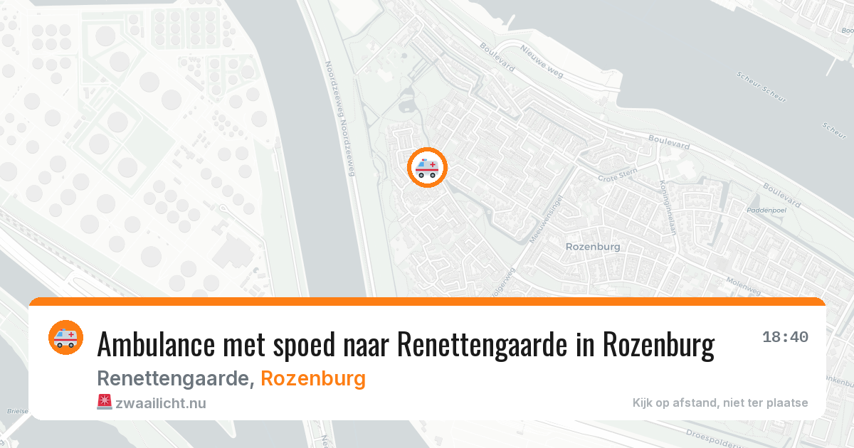 Ambulance met spoed naar Renettengaarde in Rozenburg — 21 jul 2026