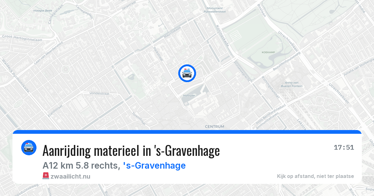 Aanrijding materieel in 's-Gravenhage — 13 jul 2026