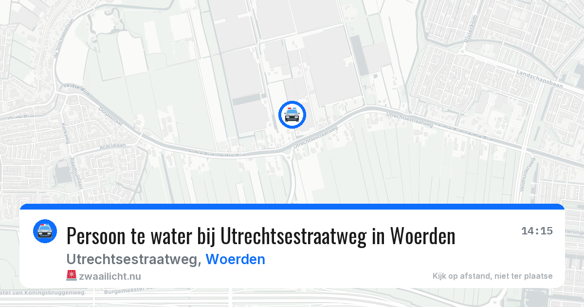 Persoon te water bij Utrechtsestraatweg in Woerden — 30 apr 2026