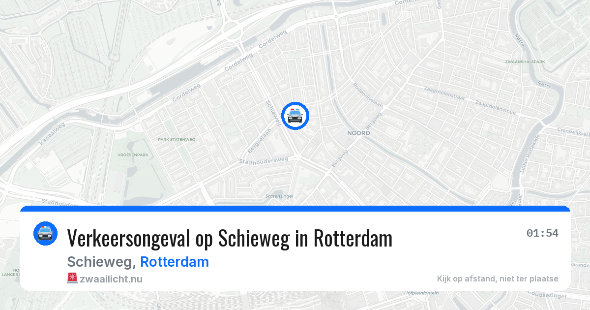 Verkeersongeval op Schieweg in Rotterdam — 18 jul 2026