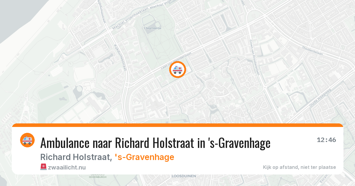 Ambulance naar Richard Holstraat in 's-Gravenhage — 17 jul 2026