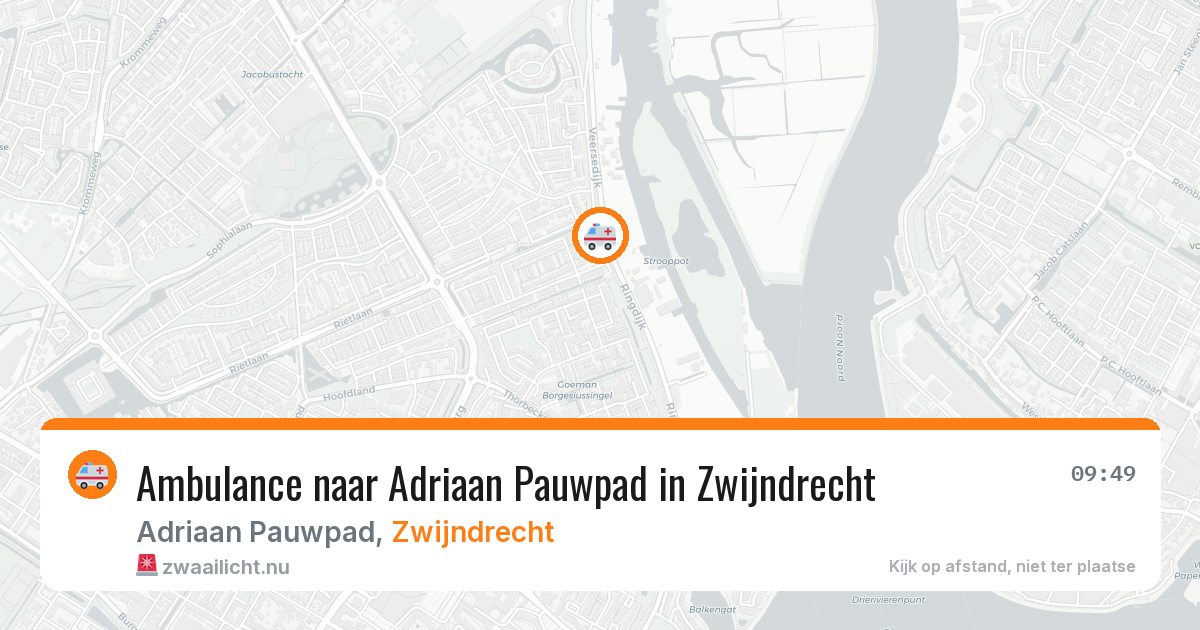 Ambulance naar Adriaan Pauwpad in Zwijndrecht — 30 mrt 2026