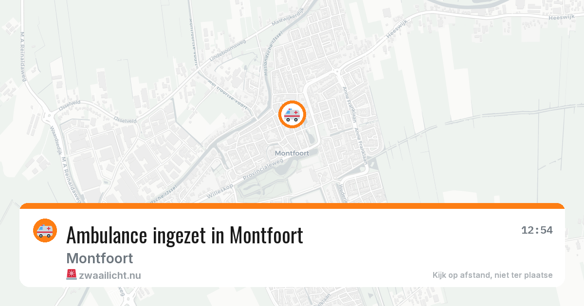 Ambulance ingezet in Montfoort — 30 mrt 2026