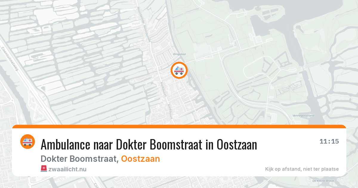 Ambulance naar Dokter Boomstraat in Oostzaan — 24 jul 2026