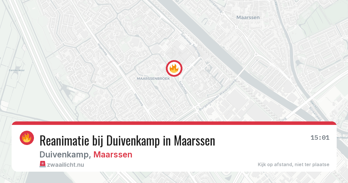 Reanimatie bij Duivenkamp in Maarssen — 17 mei 2026