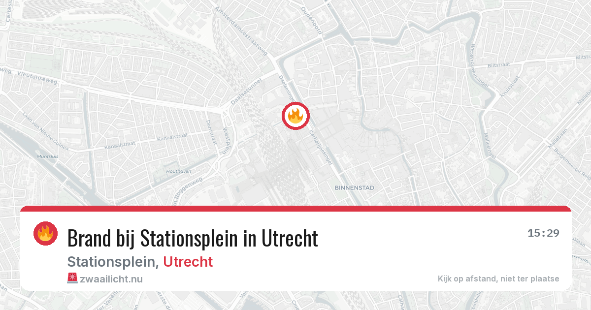 Brand bij Stationsplein in Utrecht — 31 mei 2026