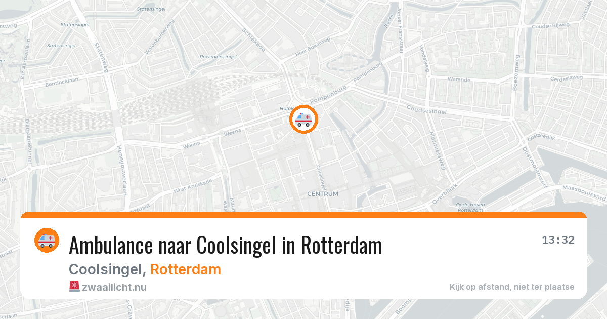 Ambulance naar Coolsingel in Rotterdam — 25 mrt 2026