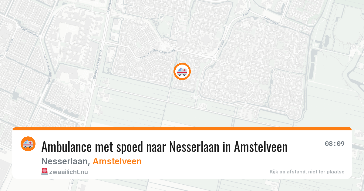 Ambulance met spoed naar Nesserlaan in Amstelveen — 24 jul 2026