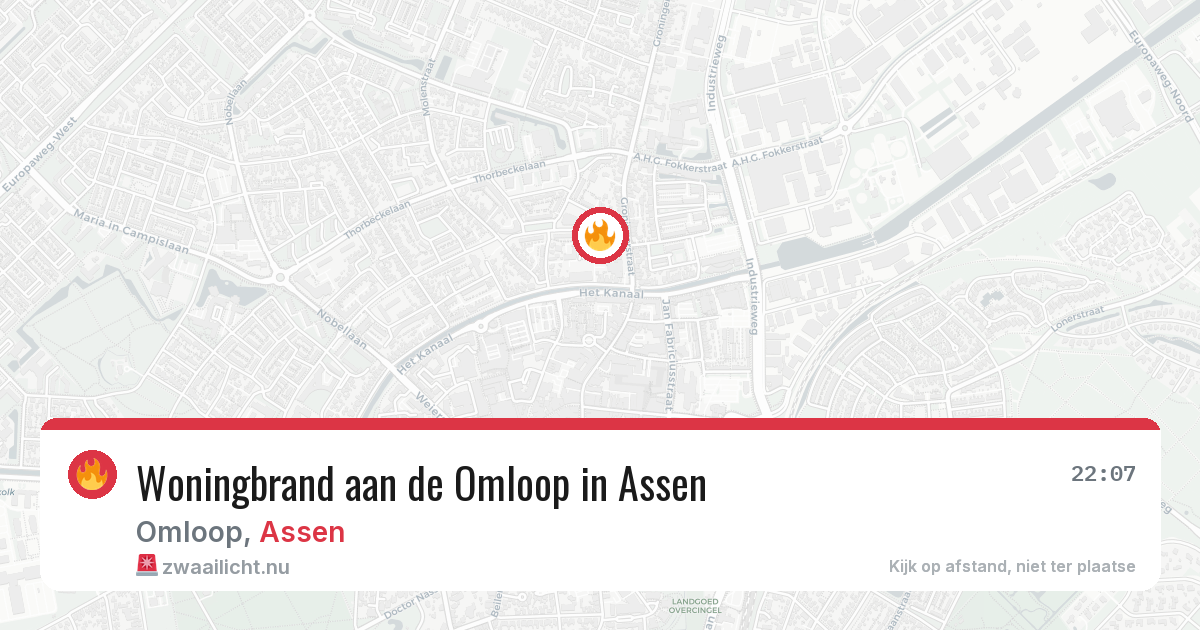 Woningbrand aan de Omloop in Assen — 10 jul 2026