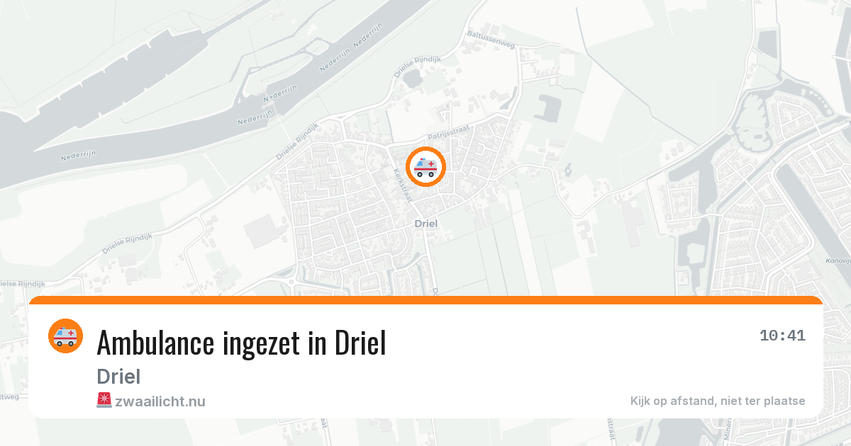 Ambulance ingezet in Driel — 21 jul 2026