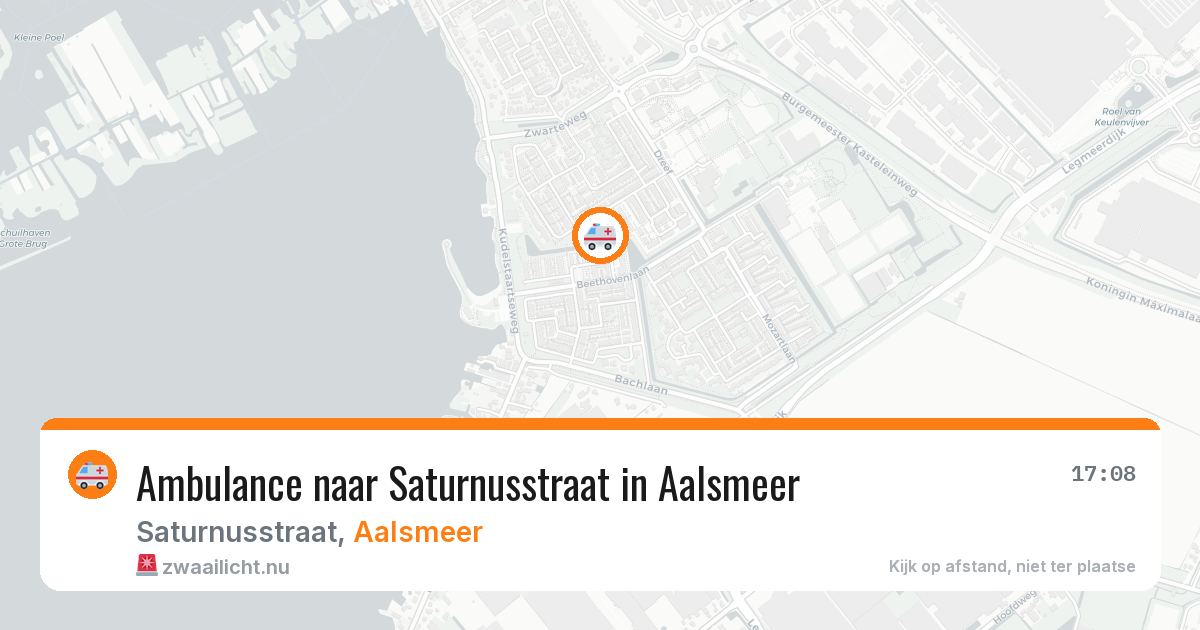 Ambulance naar Saturnusstraat in Aalsmeer — 17 mei 2026