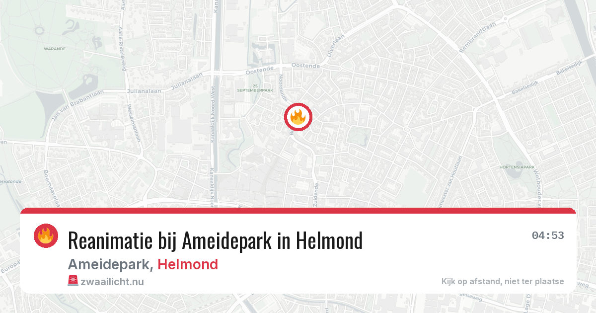 Reanimatie bij Ameidepark in Helmond — 8 apr 2026