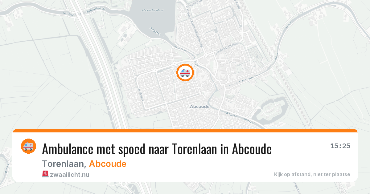 Ambulance met spoed naar Torenlaan in Abcoude — 8 apr 2026