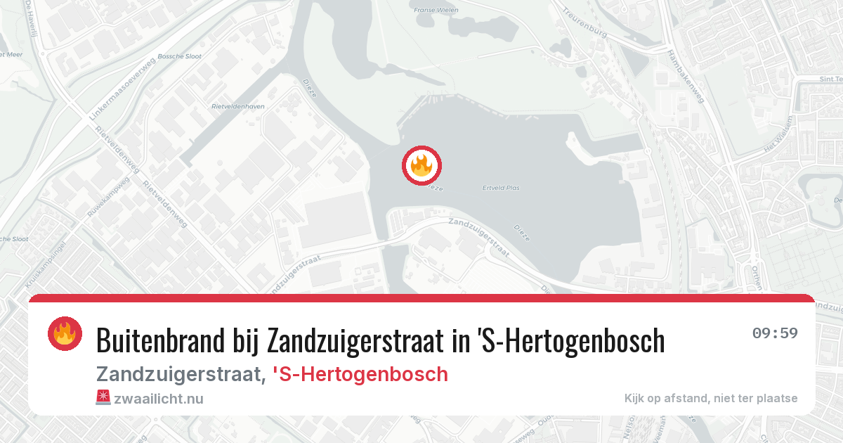 Buitenbrand bij Zandzuigerstraat in 'S-Hertogenbosch — 25 jul 2026