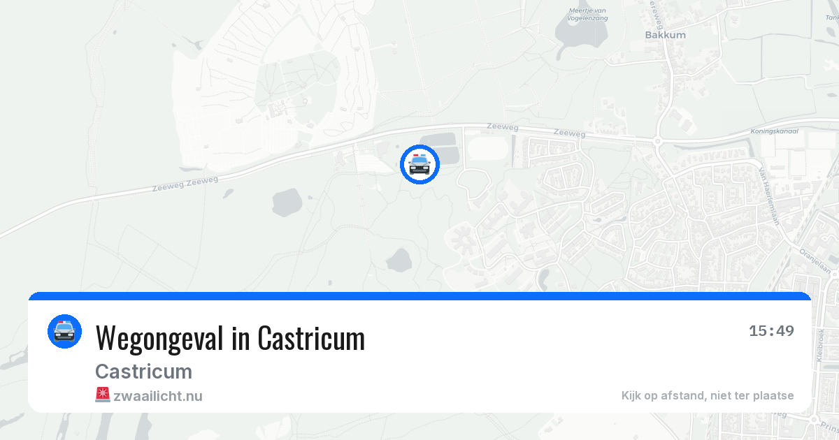 Wegongeval in Castricum — 15 jul 2026