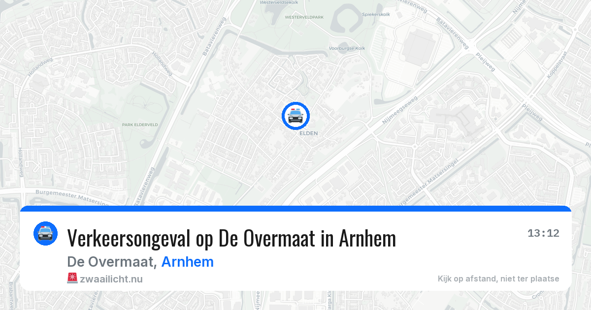 Verkeersongeval op De Overmaat in Arnhem — 16 feb 2026