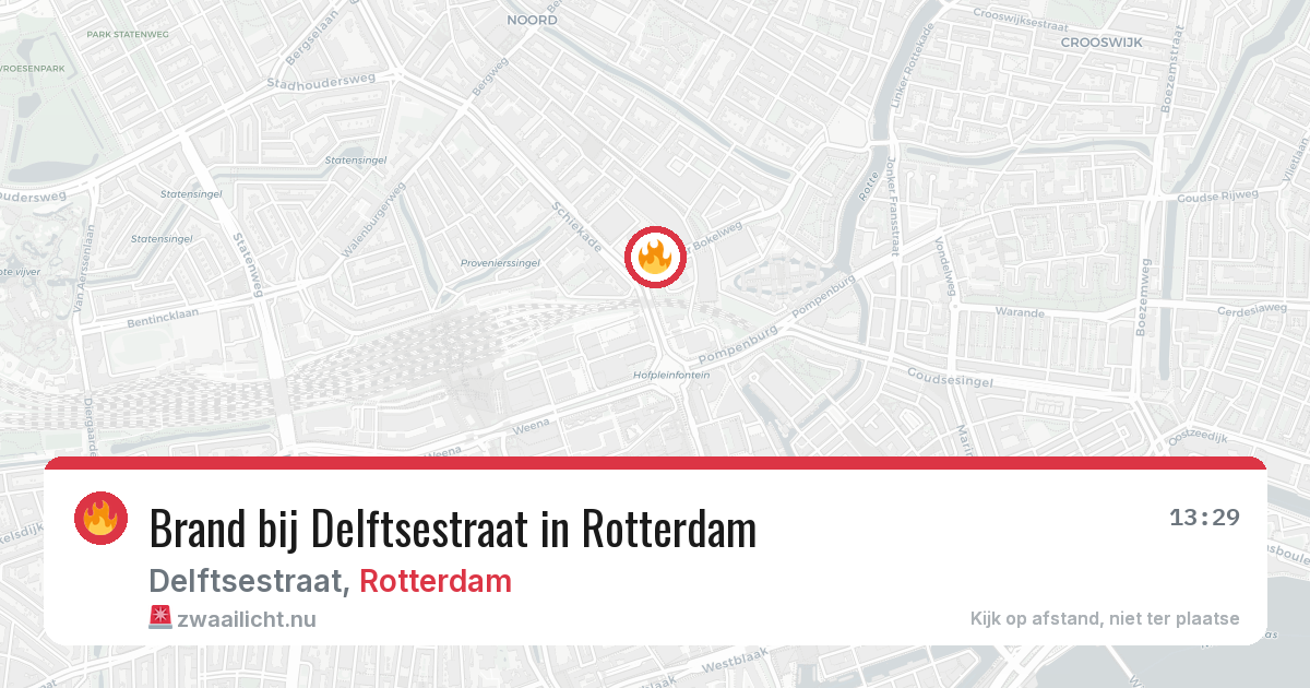 Brand bij Delftsestraat in Rotterdam — 26 jul 2026