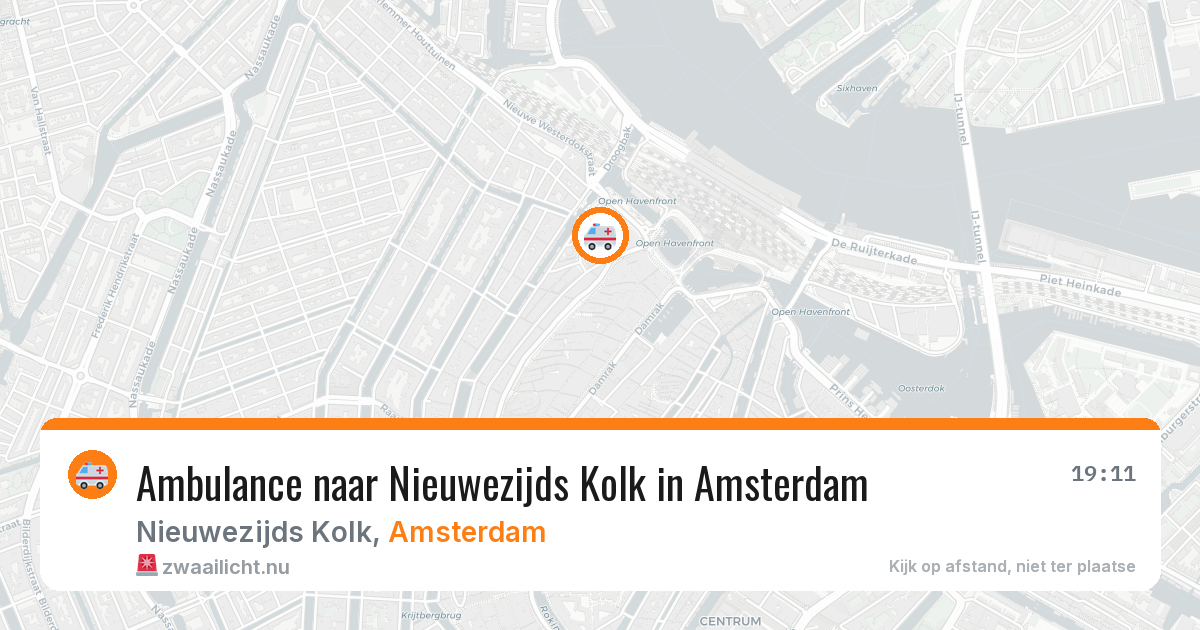 Ambulance naar Nieuwezijds Kolk in Amsterdam — 8 apr 2026