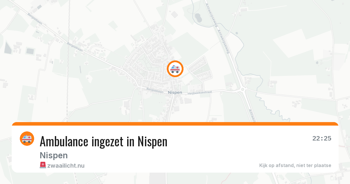 Ambulance ingezet in Nispen — 14 jul 2026
