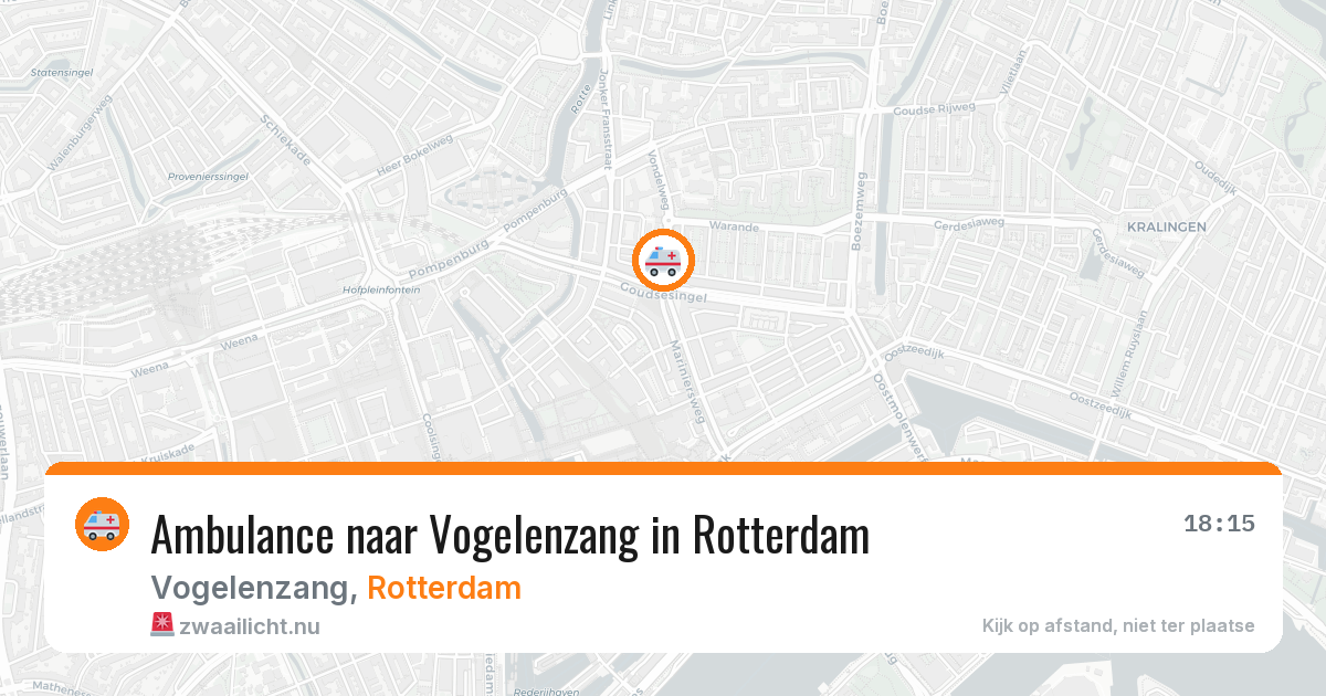 Ambulance naar Vogelenzang in Rotterdam — 19 mrt 2026